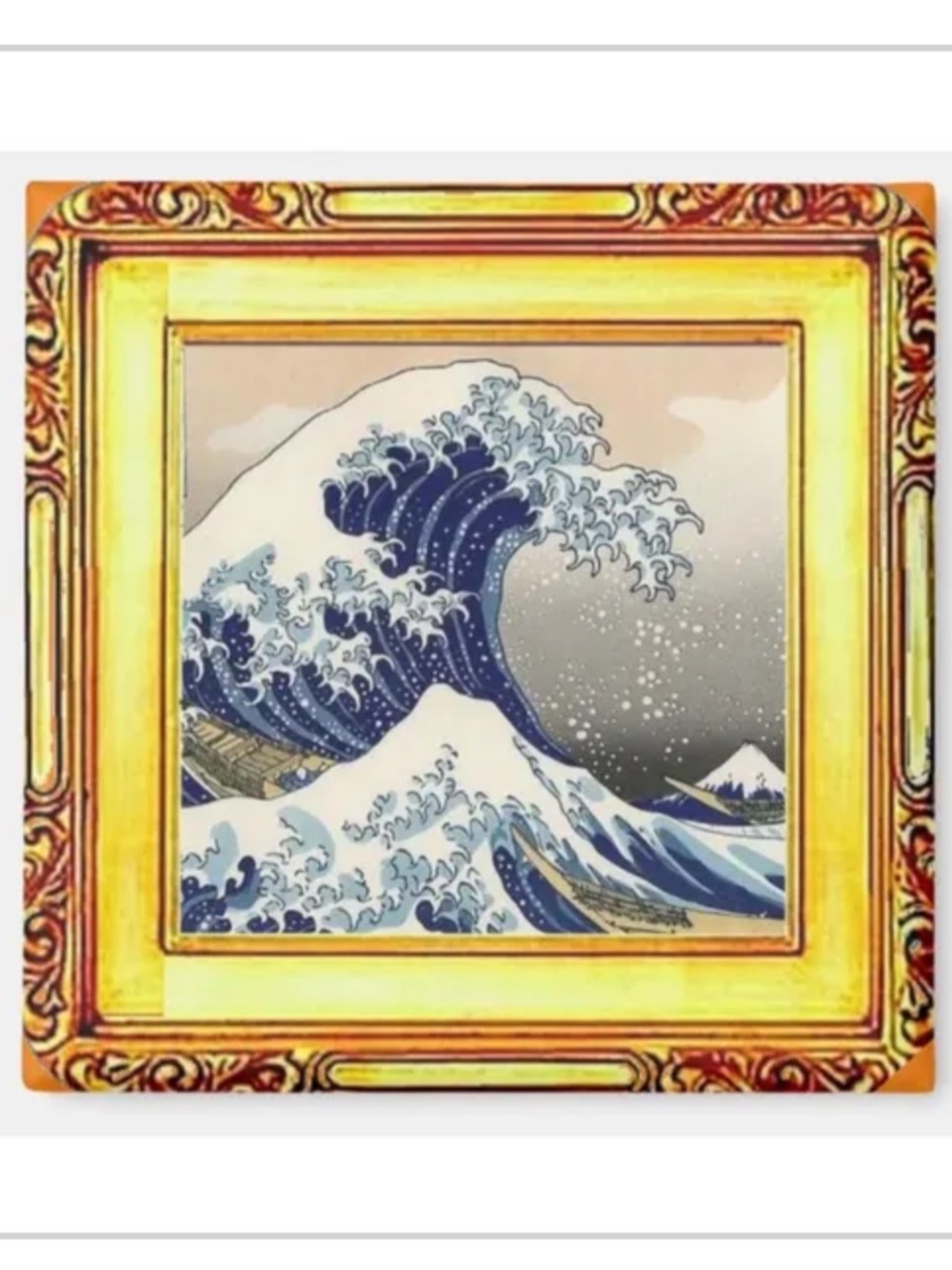 The Wave - Art by Hokusai - 2” x 2” Magnet - Mini Masterpieces